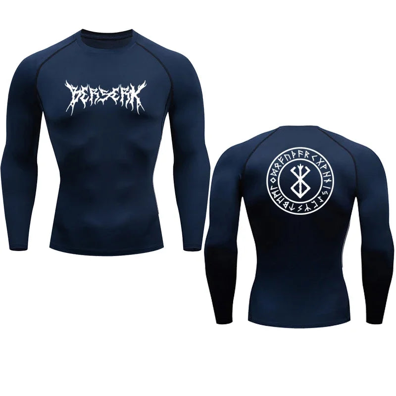 Anime Berserk Compression Tshirt Men Fitness Tight Long Sleeve Sport T Shirt Training Jogging Shirts Gym Sportswear Quick Dry