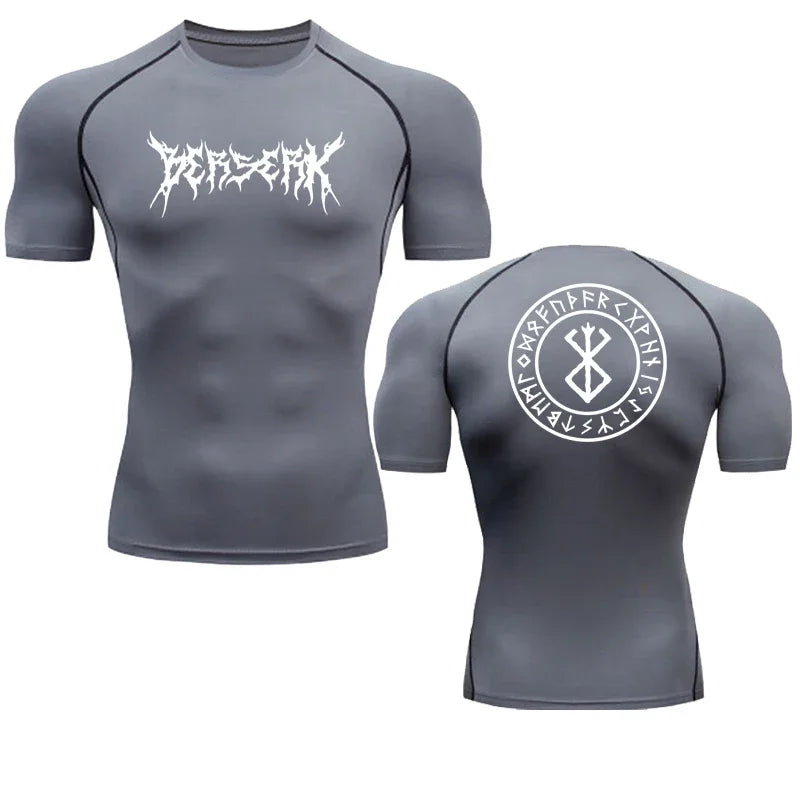 Anime Berserk Compression Tshirt Men Fitness Tight Long Sleeve Sport T Shirt Training Jogging Shirts Gym Sportswear Quick Dry
