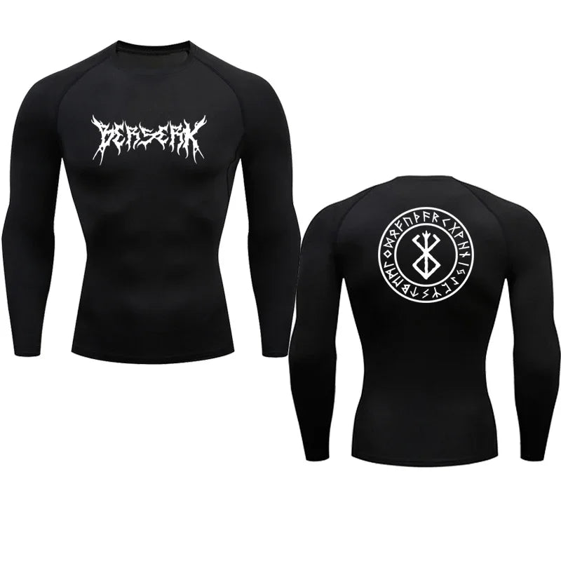 Anime Berserk Compression Tshirt Men Fitness Tight Long Sleeve Sport T Shirt Training Jogging Shirts Gym Sportswear Quick Dry