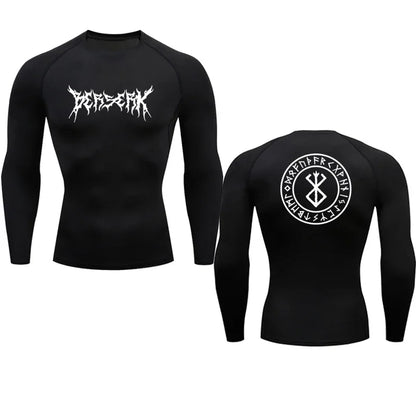 Anime Berserk Compression Tshirt Men Fitness Tight Long Sleeve Sport T Shirt Training Jogging Shirts Gym Sportswear Quick Dry