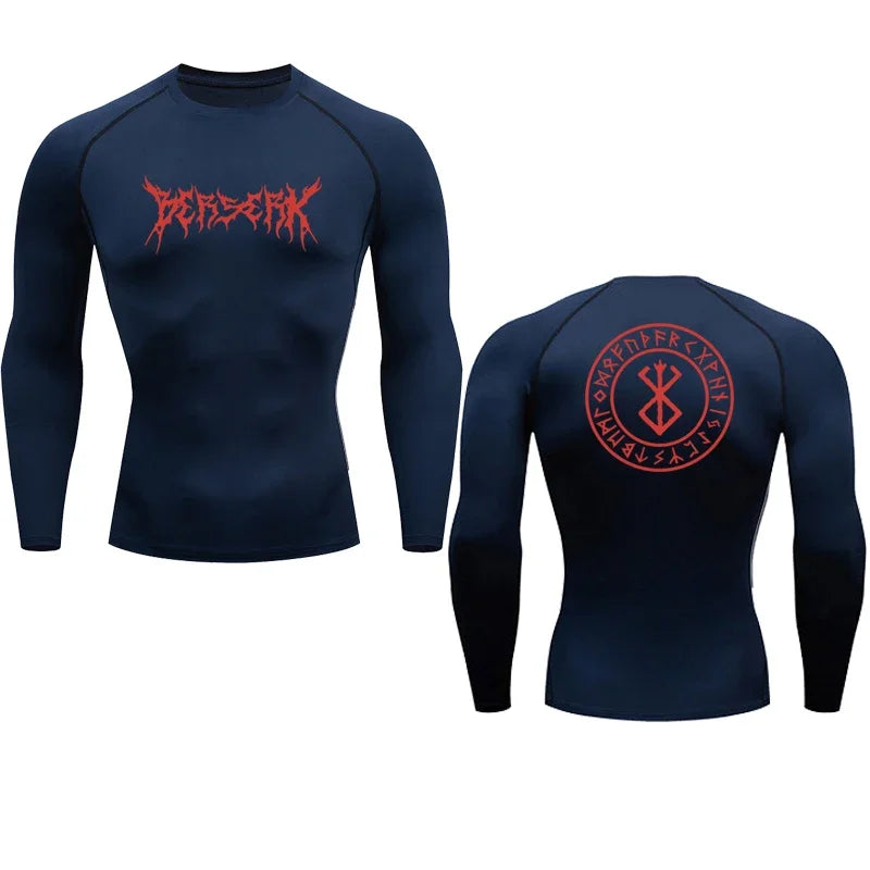 Anime Berserk Compression Tshirt Men Fitness Tight Long Sleeve Sport T Shirt Training Jogging Shirts Gym Sportswear Quick Dry
