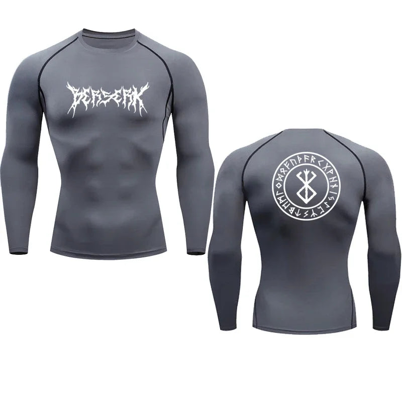 Anime Berserk Compression Tshirt Men Fitness Tight Long Sleeve Sport T Shirt Training Jogging Shirts Gym Sportswear Quick Dry